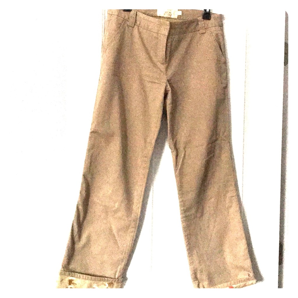 J.Crew Favorite Fit Chinos with flannel lining